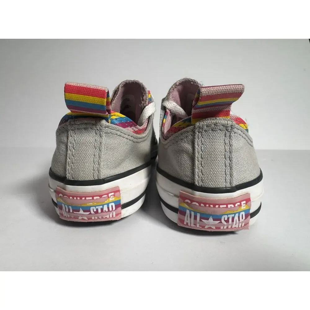 Converse Chuck Taylor All Star Double Upper Stripe Rainbow Sneakers Youth 4